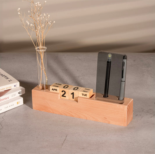 WOODEN MULTI-UTILITY PEN STAND