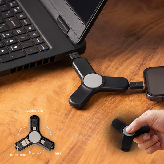 FIDGET SPINNER WITH CHARGING CABLES